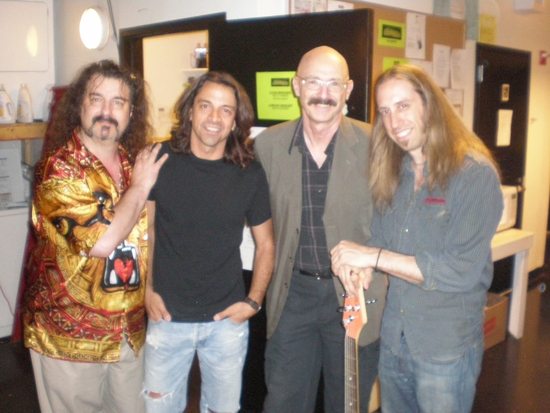 Doug Katsaros (keyboards/conductor), Chris Cicchino (guitar), Tony Levin, Dan Grennes Photo